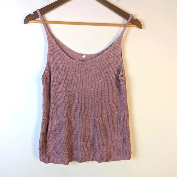 Mauve Knit Sweater Tank Top / Small - Picture 1 of 3